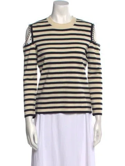 Pre-owned Alexander Mcqueen Wool Striped Sweater In Neutral
