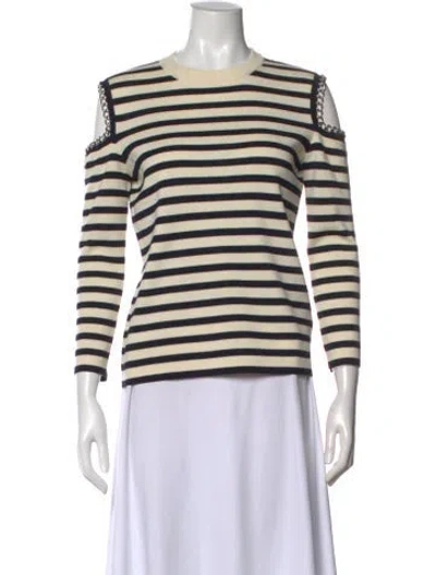 Pre-owned Alexander Mcqueen Wool Striped Sweater In Neutral