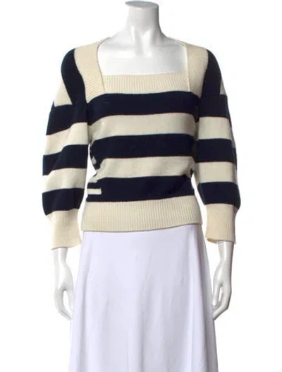 Pre-owned Alexander Mcqueen Wool Striped Sweater In Neutral