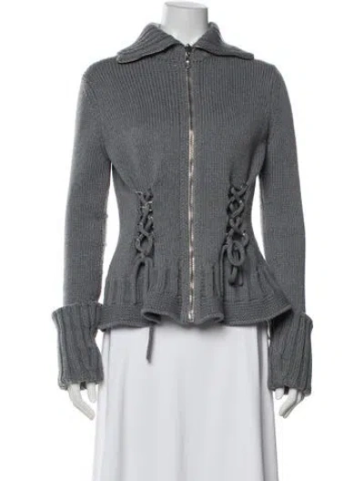 Pre-owned Alexander Mcqueen Wool Sweater In Gray