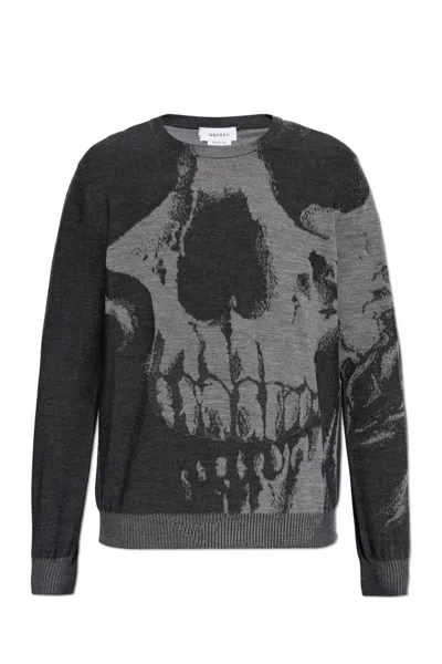Alexander Mcqueen Alexander Mc Queen Skull Wool Sweater In Black