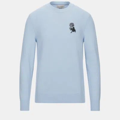 Pre-owned Alexander Mcqueen Wool Sweaters Xl In Blue