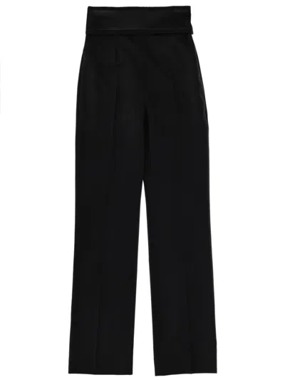 Alexander Mcqueen High-waisted Tailored Trousers In Black