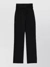 Alexander Mcqueen Wool Tailored Trousers High Waist Wide Leg In Black