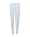 Alexander Mcqueen Blue Tailored Cigarette Pants In White
