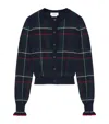 Alexander Mcqueen Mcqueen Check Wool Cardigan In Blue