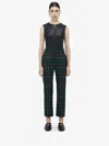 Alexander Mcqueen Wool Tartan Cigarette Trousers In Multi