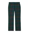 Alexander Mcqueen Wool Tartan Cigarette Trousers In Green