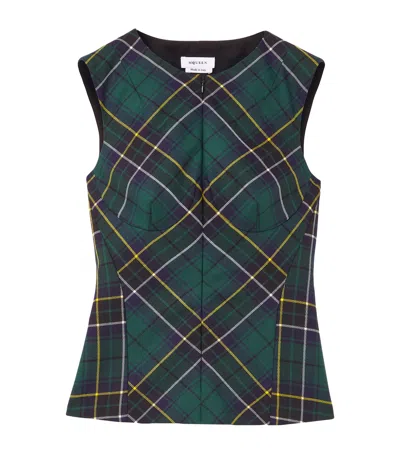 ALEXANDER MCQUEEN WOOL TARTAN TOP