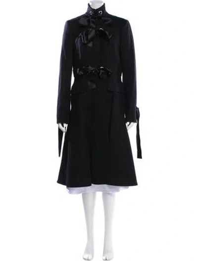 Pre-owned Alexander Mcqueen Wool Trench Coat In Black