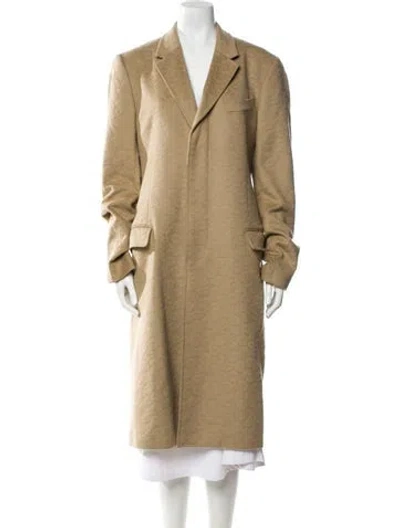 Pre-owned Alexander Mcqueen Wool Trench Coat In Neutral