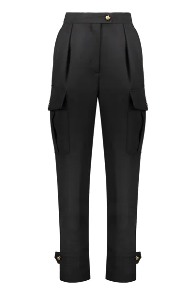 Alexander Mcqueen Wool Trousers In Black