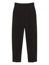 Alexander Mcqueen High-waisted Brown Wool Trousers With Front Pleats In Brown