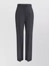 Alexander Mcqueen Wool Trousers Satin Stripes In Black