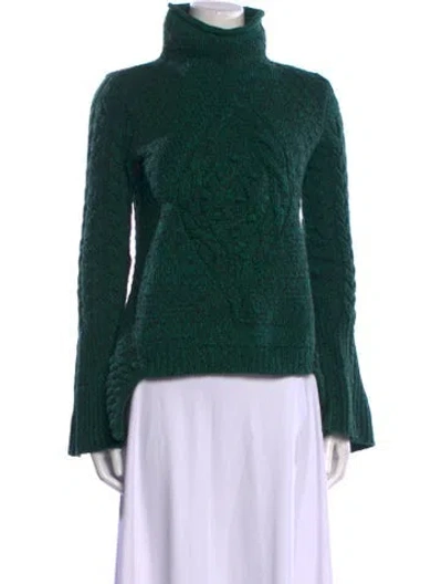 Pre-owned Alexander Mcqueen Wool Turtleneck Sweater In Green