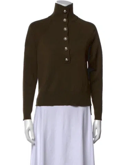 Pre-owned Alexander Mcqueen Wool Turtleneck Sweater In Green