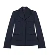 Alexander Mcqueen Wool Uniform Jacket In Blue