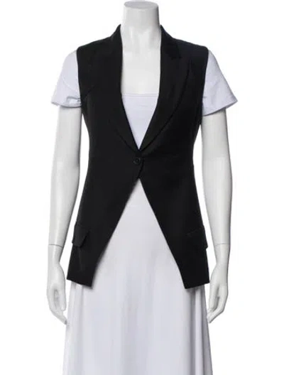 Pre-owned Alexander Mcqueen Wool Vest In Black