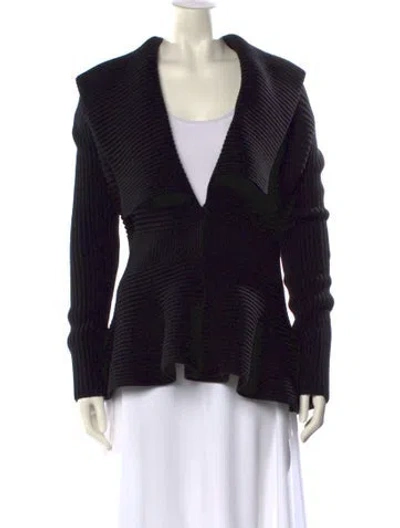 Pre-owned Alexander Mcqueen Wool V-neck Sweater In Black