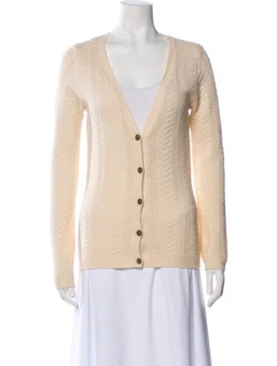 Pre-owned Alexander Mcqueen Wool V-neck Sweater In Neutral