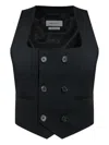 Alexander Mcqueen Wool Waistcoast In Black