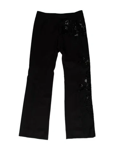Pre-owned Alexander Mcqueen Wool Wide Leg Pants In Black