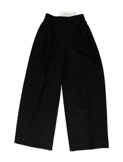Pre-owned Alexander Mcqueen Wool Wide Leg Pants In Black