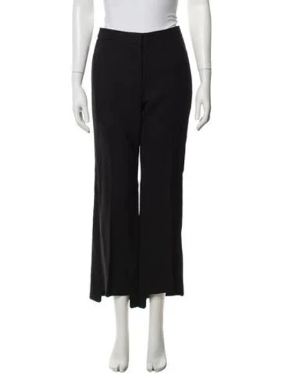 Pre-owned Alexander Mcqueen Wool Wide Leg Pants In Black