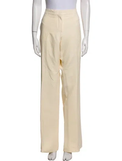 Pre-owned Alexander Mcqueen Wool Wide Leg Pants In Neutral