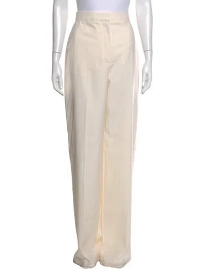 Pre-owned Alexander Mcqueen Wool Wide Leg Pants In Neutral