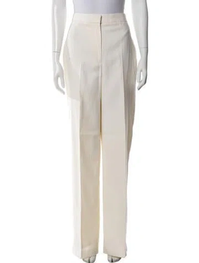 Pre-owned Alexander Mcqueen Wool Wide Leg Pants In Neutral