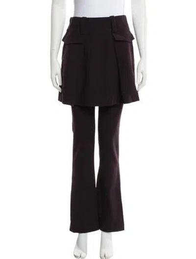 Pre-owned Alexander Mcqueen Wool Wide Leg Pants In Purple