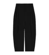 Alexander Mcqueen Wool Wide-leg Tailored Trousers In Black