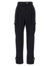 Alexander Mcqueen Wool-blend Cargo Cargo Pants In Black