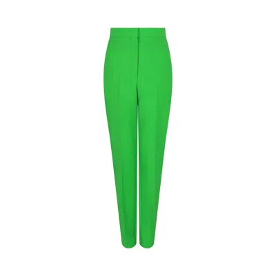 Pre-owned Alexander Mcqueen Wool-blend Trousers 'acid Green' | Women's Size 42