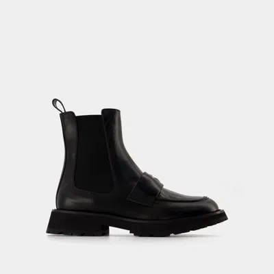 Alexander Mcqueen Bottines Worker Punk -  - Cuir - Noir In Black