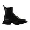 Alexander Mcqueen Worker Punk Ankle Boots In Black