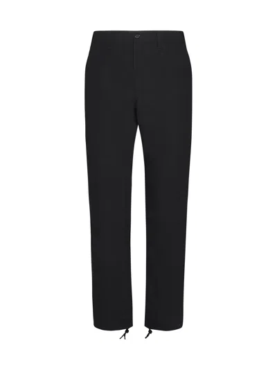 Alexander Mcqueen Organic Cotton Trousers In Black