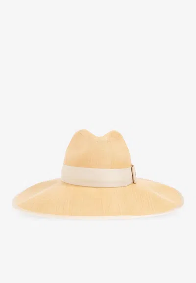 Alexander Mcqueen Woven Hat With Side Bow