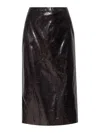 Alexander Mcqueen Mcqueen Silk Blend Midi Pencil Skirt In Black