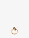 Alexander Mcqueen Wrap-around Skull Ring In Gold