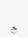 Alexander Mcqueen Wrap-around Skull Ring In Silver