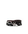 Alexander Mcqueen Wraparound Studded Bracelet In Black