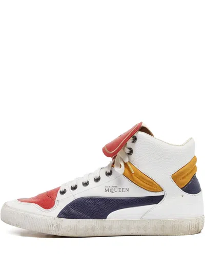 Pre-owned Alexander Mcqueen X Puma Street Climb 3 Leather-panel High-top Sneakers