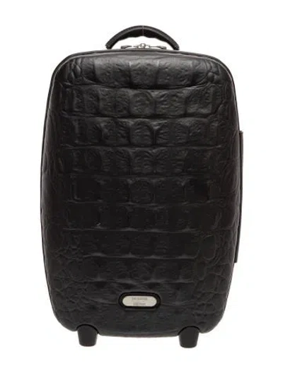 Pre-owned Alexander Mcqueen X Samsonite Mens Rolling Suitcase In Black