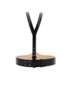 Alexander Mcqueen Y-shaped Leather Braces With Logo In Black