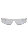 Alexander Mcqueen Y2k Sunglasses In Silver