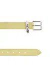 Alexander Mcqueen Yellow Leather Skull Belt In 7321