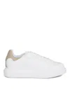 Alexander Mcqueen Oversized Leather Sneakers Rubber Sole In White