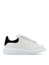 Alexander Mcqueen Oversize Sneakers In White And Beige Calf Leather In Black